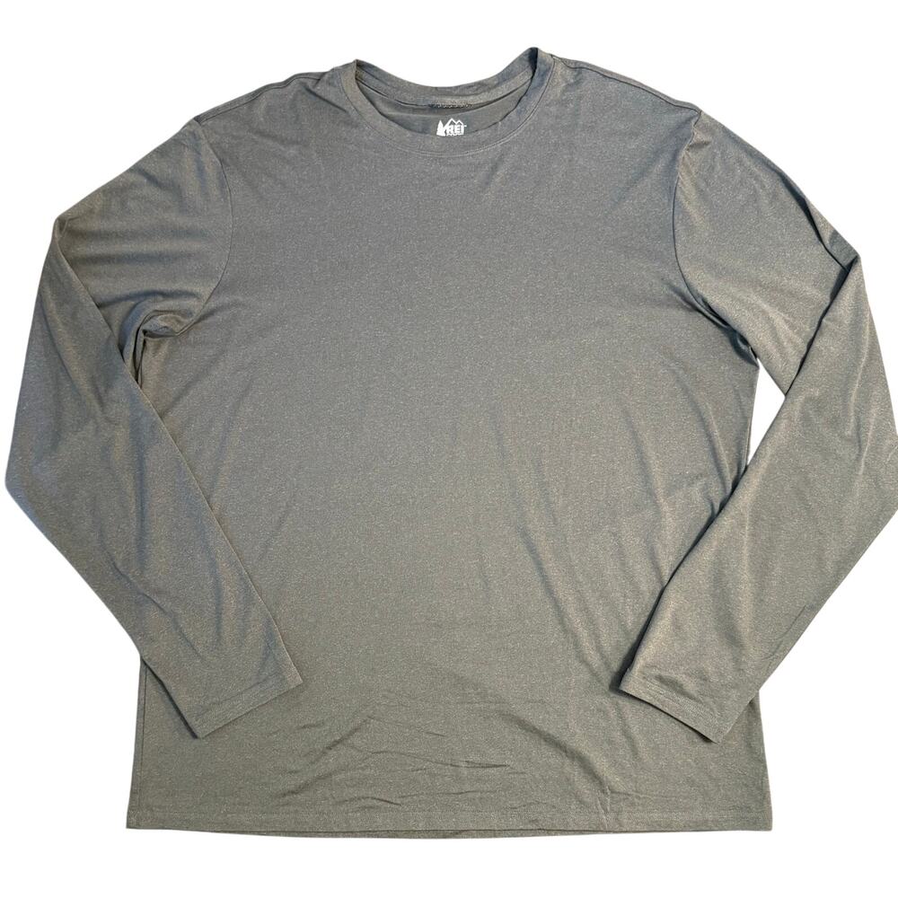 REI Co-Op Sahara Shade Hoodie Hike Run Long Sleeve 50 UPF Gray-Green Men's Large